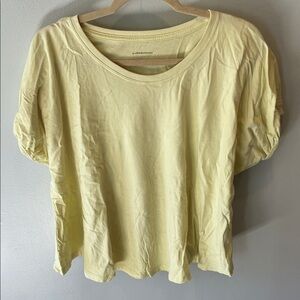 Anthropologie Light Yellow Short Sleeve Tee